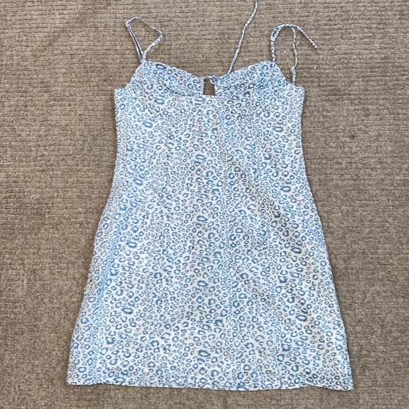 Princess Polly Blue Leopard Dress - Picture 1 of 6